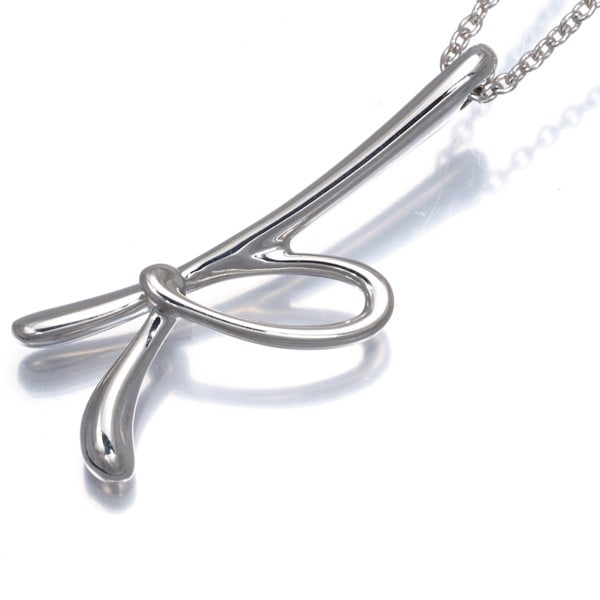 Sterling silver necklace with alphabet letter initial K from Tiffany&Co. (1 of 4)
