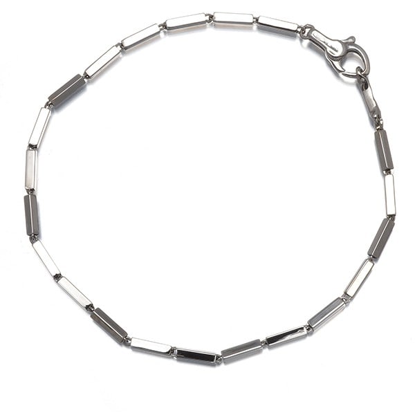 White Gold Chimento 18K 750 Bracelet Chain: White Gold Chimento 18K 750 Bracelet Chain A sleek and sophisticated 18k white gold chain bracelet from Italy's renowned CHIMENTO brand. Crafted with high-quality metal, this elegant piece is