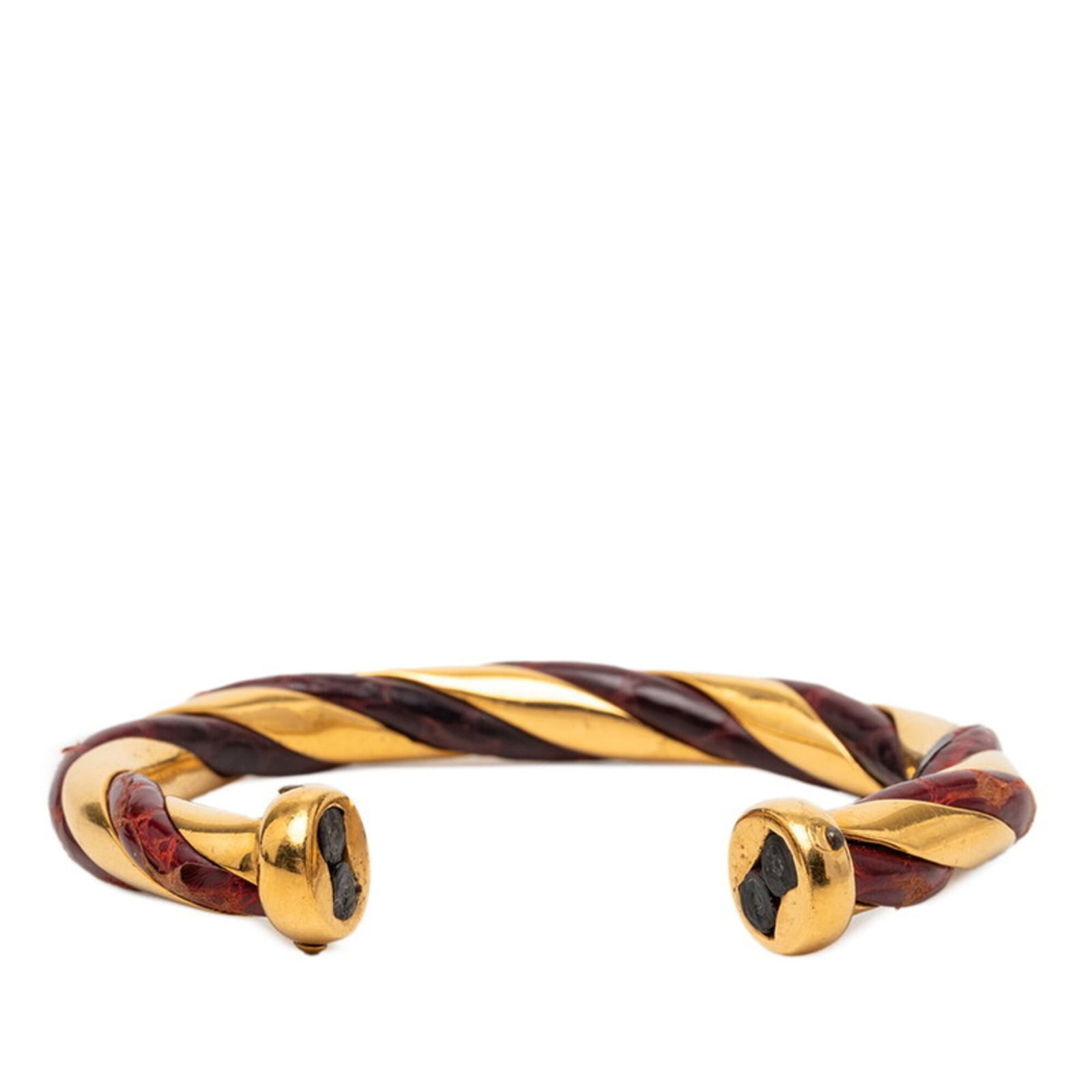 Hermes gold leather bangle (1 of 4)