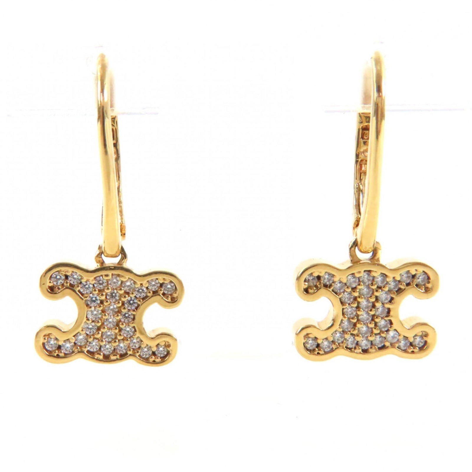 Celine stud earrings: Celine stud earrings Elevate your everyday look with these Celine stud earrings in gold, featuring a sleek and sophisticated design that adds a touch of luxury to any outfit. In mint condition, these