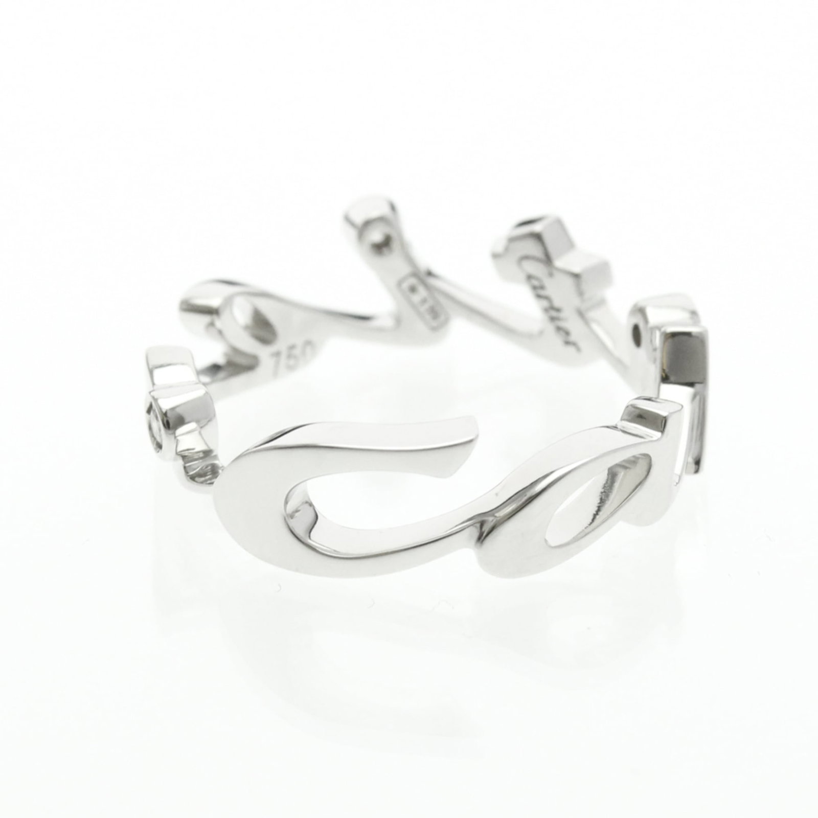 Cartier white gold ring band: Cartier white gold ring band A sleek and sophisticated Cartier white gold ring band, this 18K piece boasts a slender profile with a subtle width of 5.6mm, making it a versatile accessory for everyday