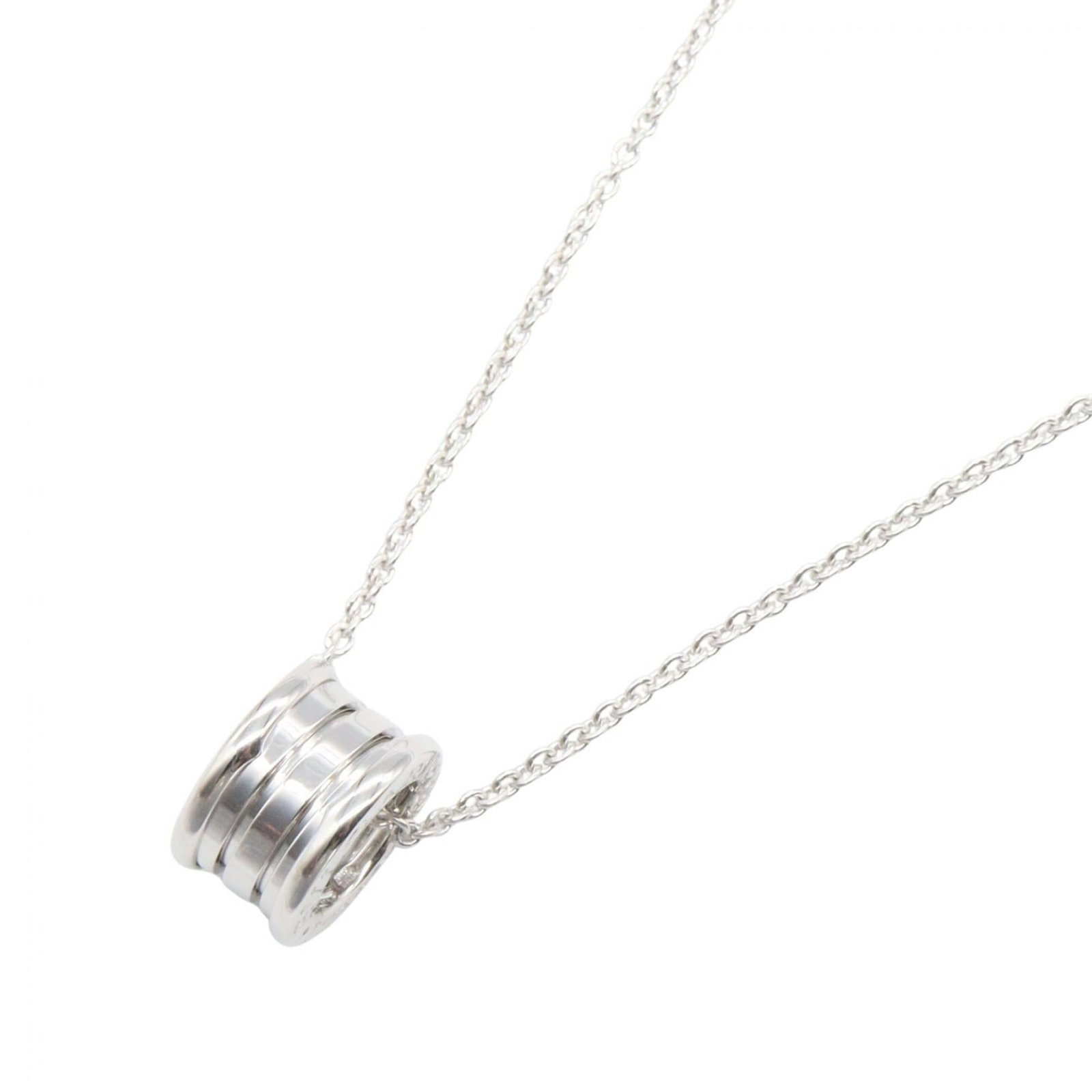 Bvlgari Bulgari B-zero1 necklace, 18K white gold (18KWG), men's and women's, silver-toned. (1 of 6)