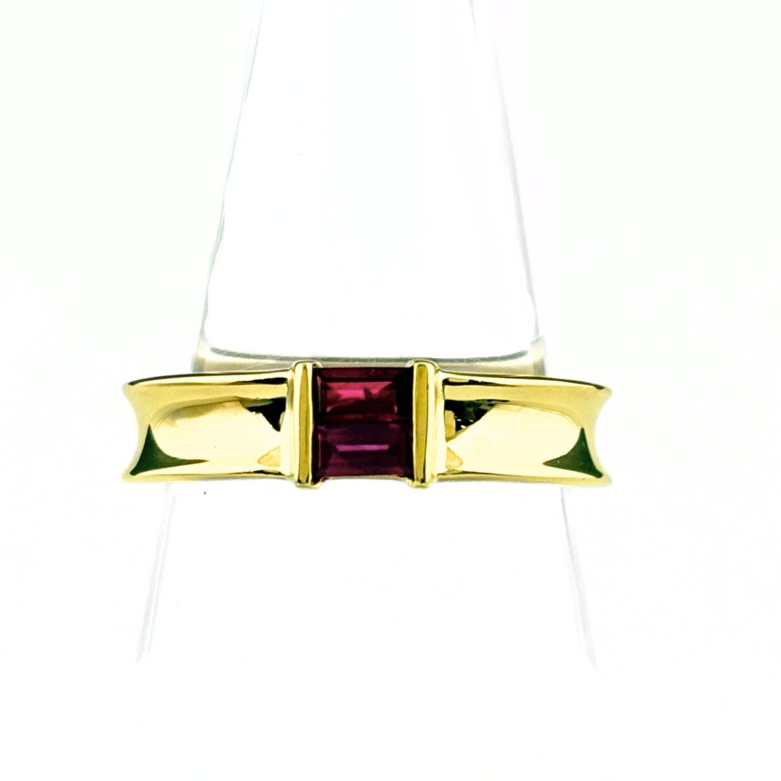 Tiffany & Co women's yellow gold ruby stacking ring. (1 of 6)