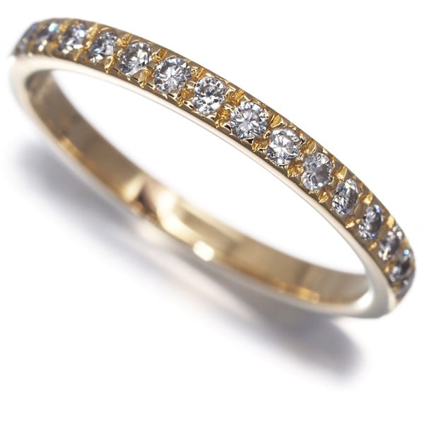 Tiffany&Co. Ring Diamond Novo Half Eternity Us5.75-6 18K 750 Yellow Gold: Tiffany&Co. Ring Diamond Novo Half Eternity Us5.75-6 18K 750 Yellow Gold A stunning Tiffany&Co. ring showcases a natural diamond set in 18k yellow gold, creating a timeless half eternity design that