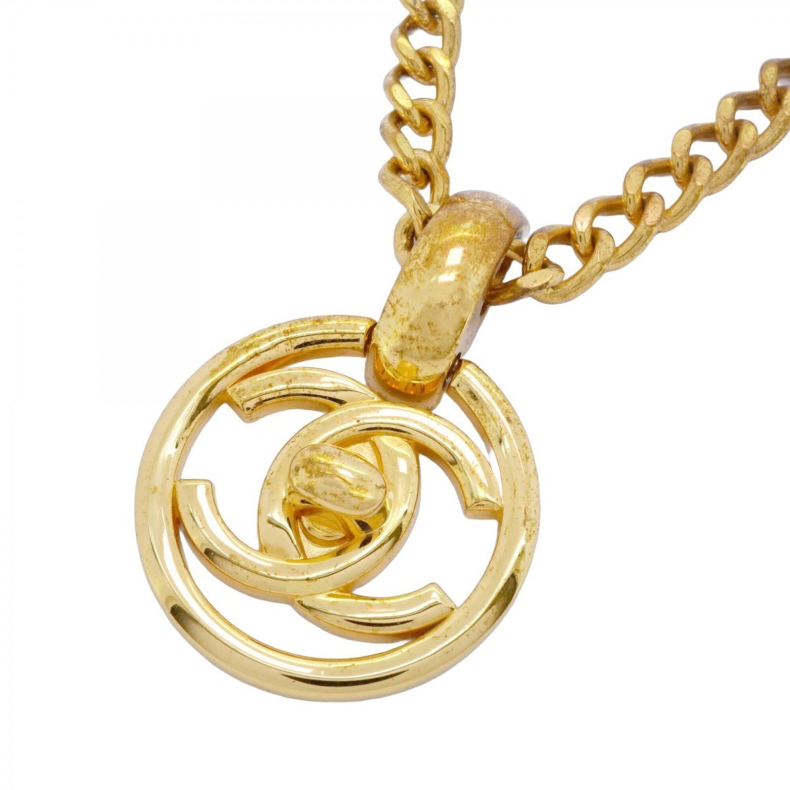 Women's Coco Mark Turnlock Necklace in GP Plated Gold (1 of 9)