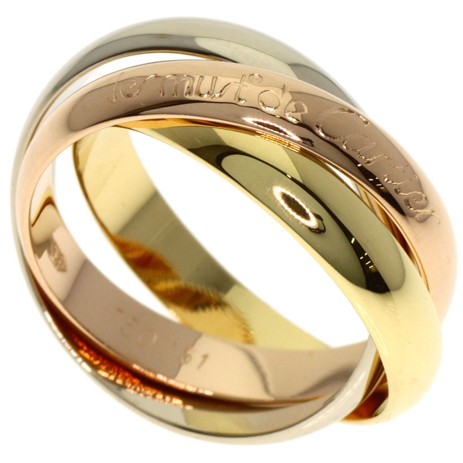 Cartier Trinity #51 Ring - 18K Yellow Gold/ 18K Pink White Gold Women's CARTIER (1 of 6)