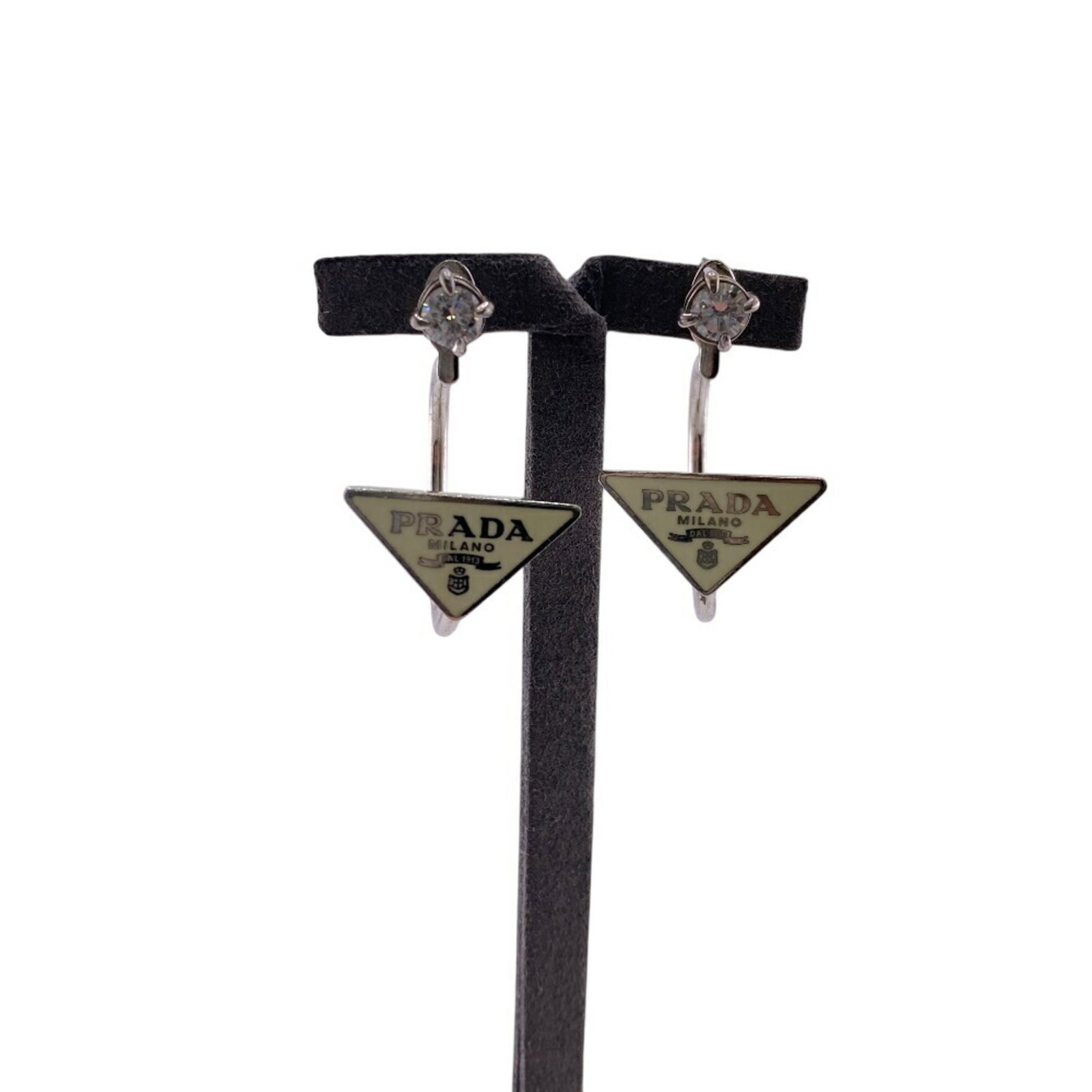 Prada stud silver earrings - 4