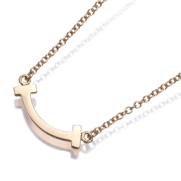 Tiffany&Co. Necklace Tiffany T Smile Mini 18K 750 Rose Gold (1 of 4)