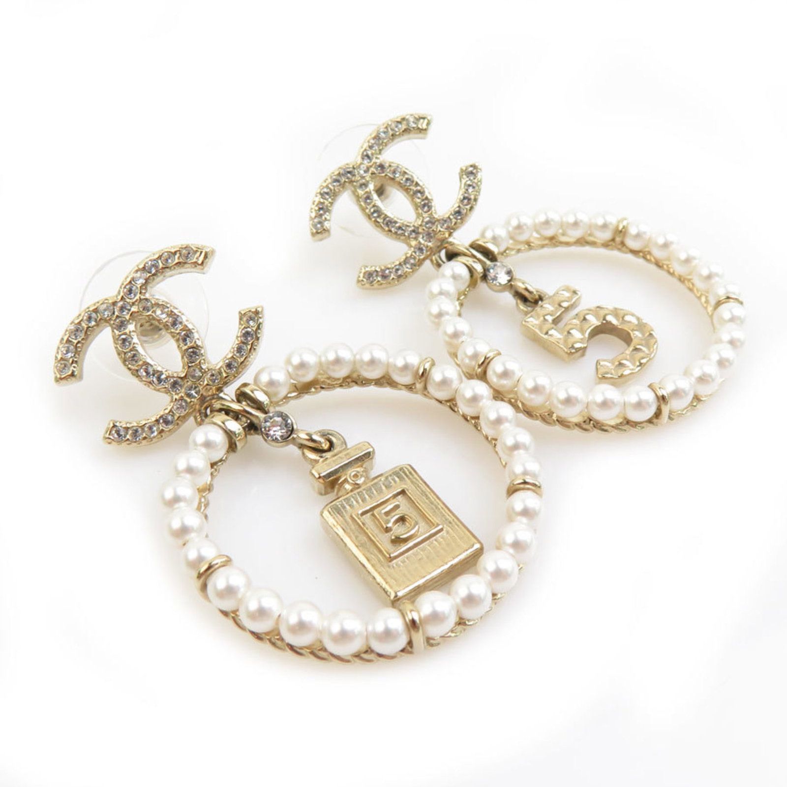 Chanel metal stud earrings - 2