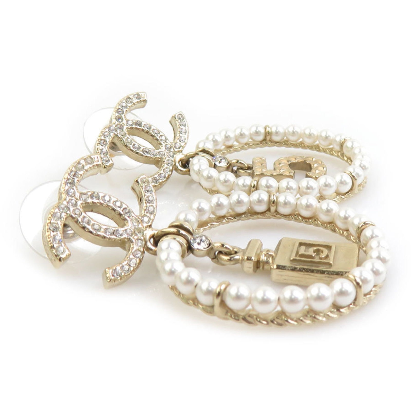 Chanel metal stud earrings - 3