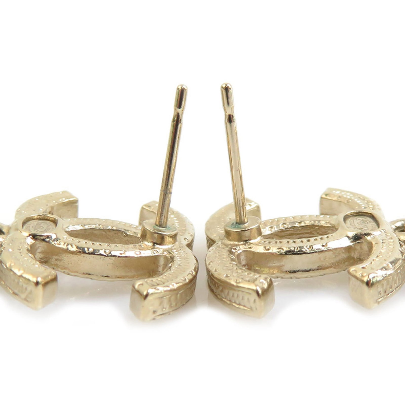 Chanel metal stud earrings - 5