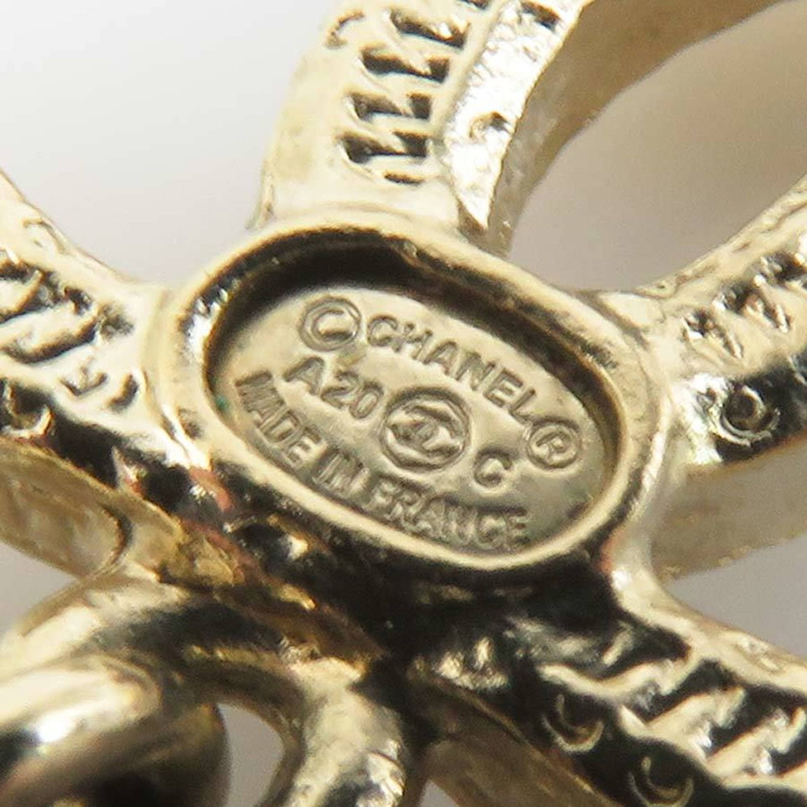 Chanel metal stud earrings - 6