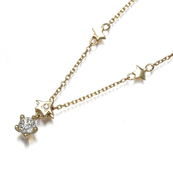 Festaria Necklace Diamond Wish Upon A Star 18K Yg: Festaria Necklace Diamond Wish Upon A Star 18K Yg Elevate your sparkle with this stunning 18k yellow gold Festaria Necklace, featuring a natural diamond at its heart. Crafted in Japan, this beautiful