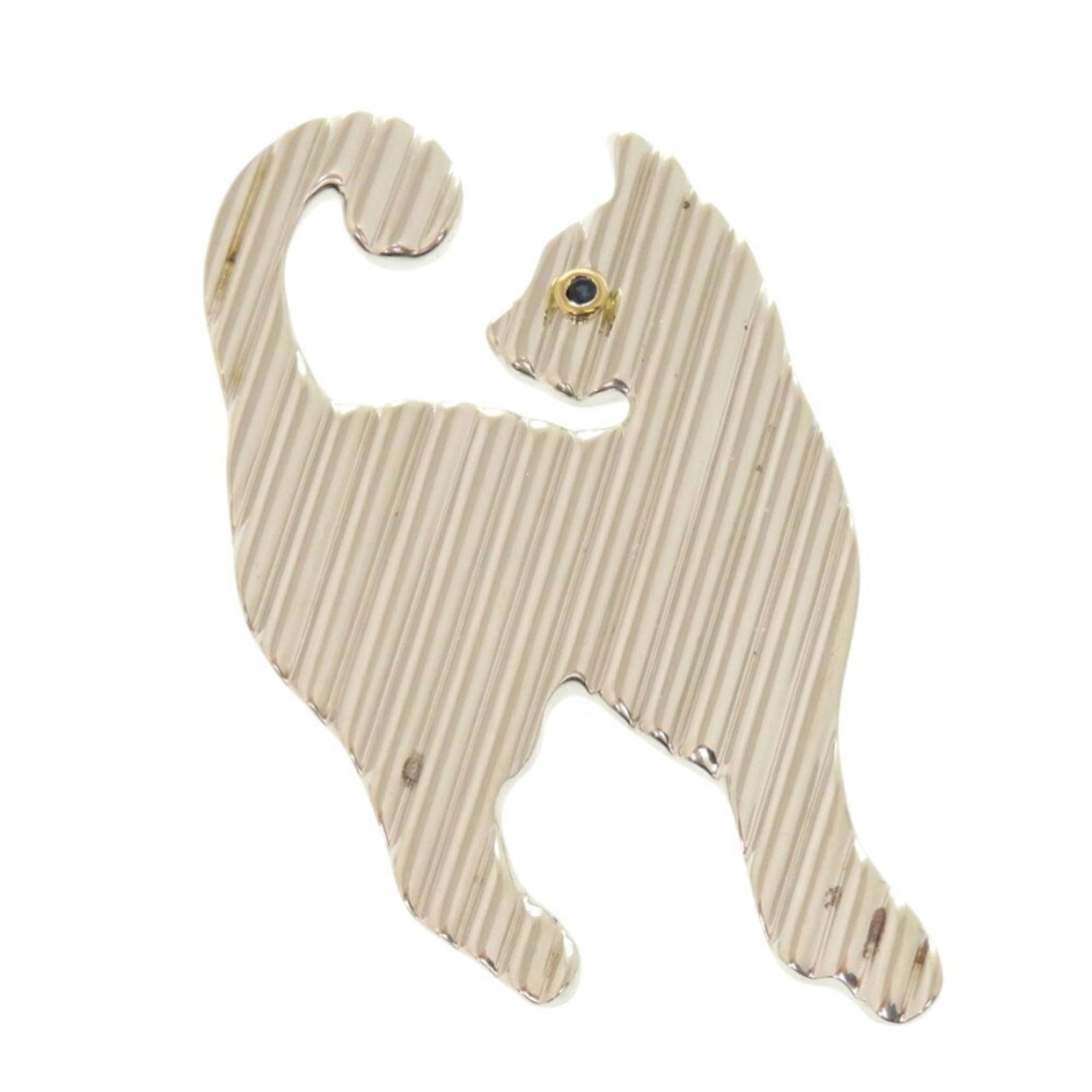 Tiffany Brooch Silver 925, Yellow Gold (18K): Tiffany Brooch Silver 925, Yellow Gold (18K) A stunning 18K yellow gold brooch from Tiffany, crafted with silver 925 details, adds a touch of elegance to any outfit. Measuring approximately 5.7cm x