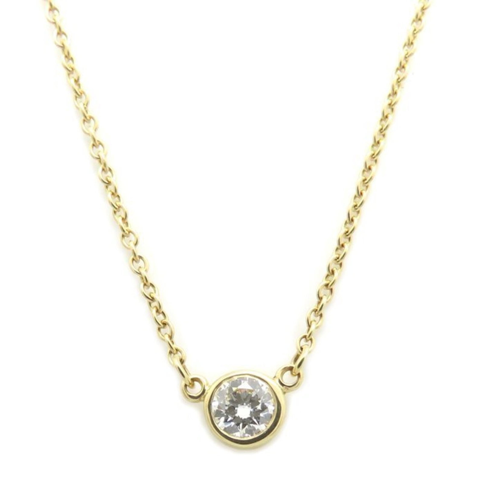 Tiffany & Co. Elsa Peretti by the yard necklace K18YG diamond women's: Tiffany & Co. Elsa Peretti by the yard necklace K18YG diamond women's Elsa Peretti by Tiffany & Co.'s iconic K18YG diamond necklace is available in this 40.5cm yellow gold (18K) pendant, featuring a