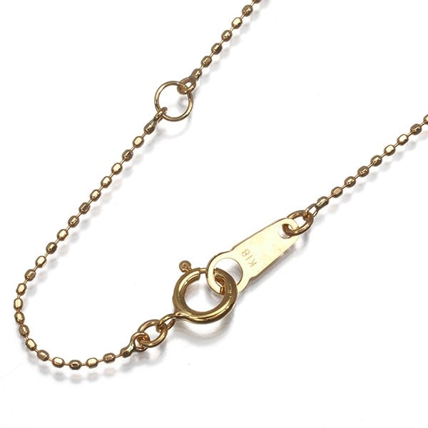 Rose gold cut bead chain necklace 40cm 18k 750 (1 of 3)