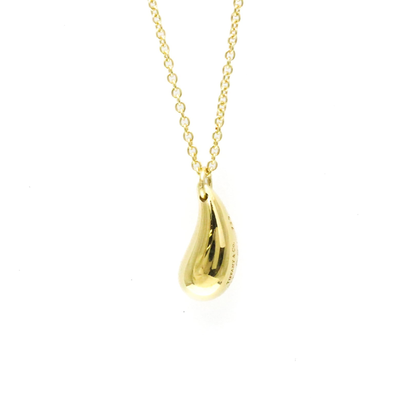 Tiffany Teardrop Necklace Yellow Gold (18K) No Stone Men, Women Fashion Pendant Necklace (Gold): Tiffany Teardrop Necklace Yellow Gold (18K) No Stone Men, Women Fashion Pendant Necklace (Gold) Elegant and understated, this 18K yellow gold teardrop pendant necklace is a timeless fashion statement.