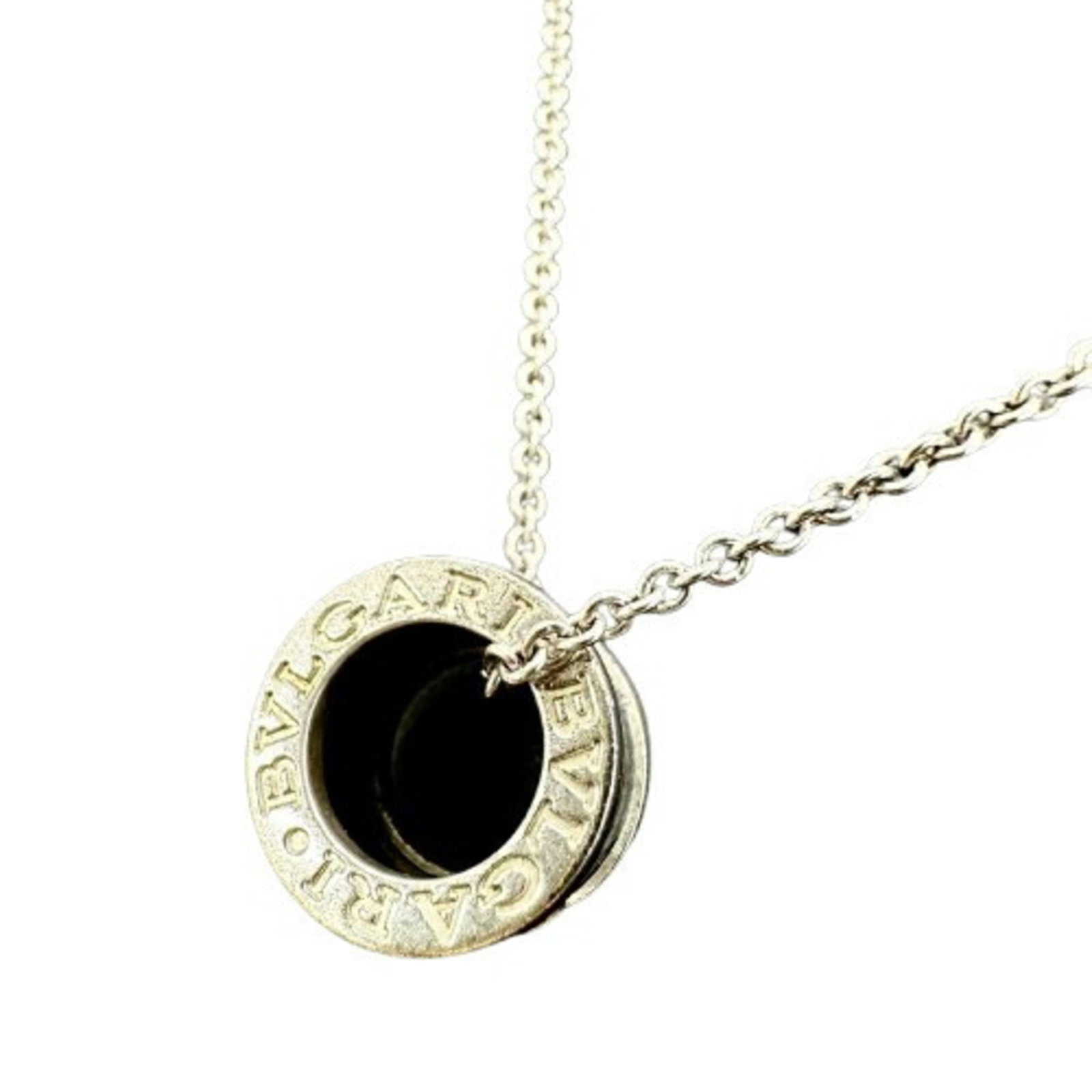 BVLGARI B-zero1 Save the Children Necklace in SV925 Black: BVLGARI B-zero1 Save the Children Necklace in SV925 Black For sale is a pre-owned BVLGARI B-zero1 Save the Children Necklace in SV925 Black. This elegant necklace boasts a sleek silver 925 constructio