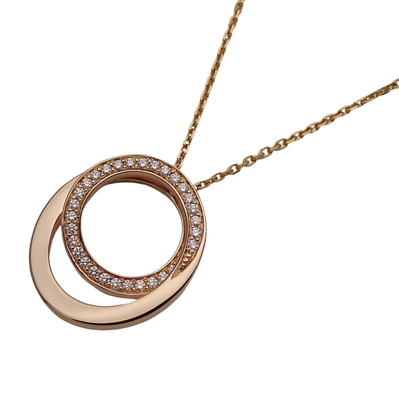 Cartier necklace for women, brand name, 750PG (pink gold), diamond, etincelle setting, polished.: Cartier necklace for women, brand name, 750PG (pink gold), diamond, etincelle setting, polished. A stunning Cartier necklace for women, crafted in 18K pink gold (750PG) and adorned with a beautiful di