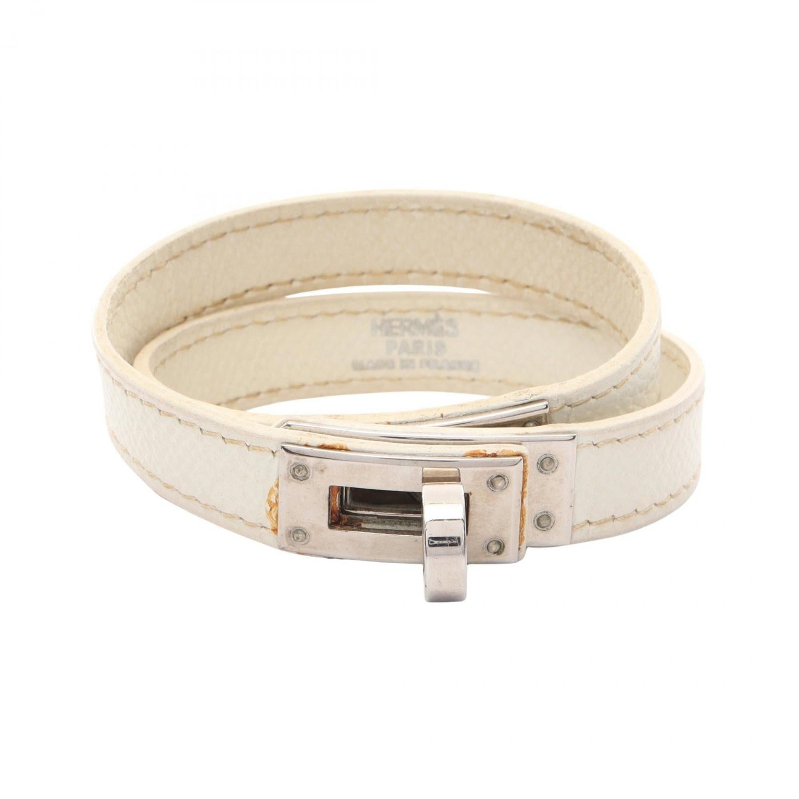 Hermes Charm Bracelet Leather, Stainless Steel (1 of 8)
