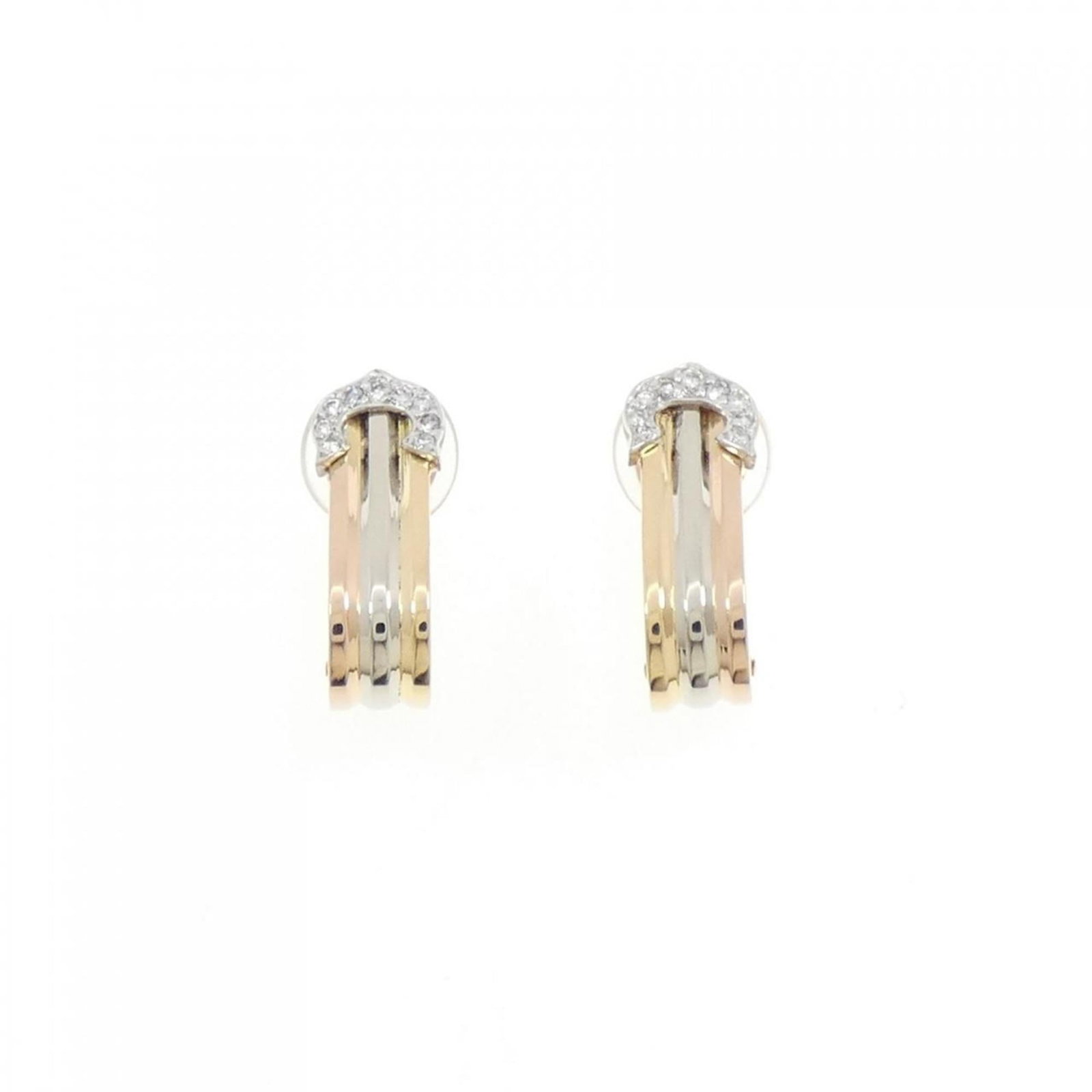 Cartier Clip Earrings Pink Gold (18K), White Gold (18K), Yellow Gold (18K): Cartier Clip Earrings Pink Gold (18K), White Gold (18K), Yellow Gold (18K) Elegant and sophisticated, these Cartier clip earrings shine in pink gold, white gold, and yellow gold. Featuring 17.80mm x 7
