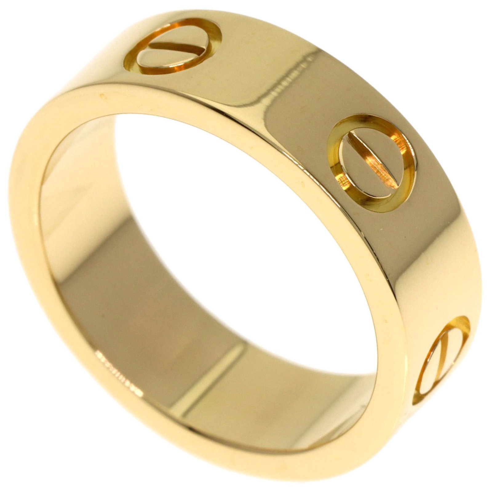 Cartier gold yellow ring band: Cartier gold yellow ring band A beautiful 18K yellow gold Cartier band ring with a slender profile and elegant design, measuring 5.4mm in width and weighing 6.1g. This used Cartier ring is in very