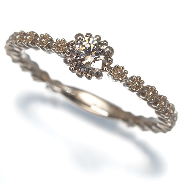 Kashikey Ring Diamond 0.20Ct Mill Us5.75-6 18K 750 Brown Gold: Kashikey Ring Diamond 0.20Ct Mill Us5.75-6 18K 750 Brown Gold A beautiful 18k brown gold ring from Kashikey, featuring a stunning 0.20ct natural diamond set in a classic design. Crafted with