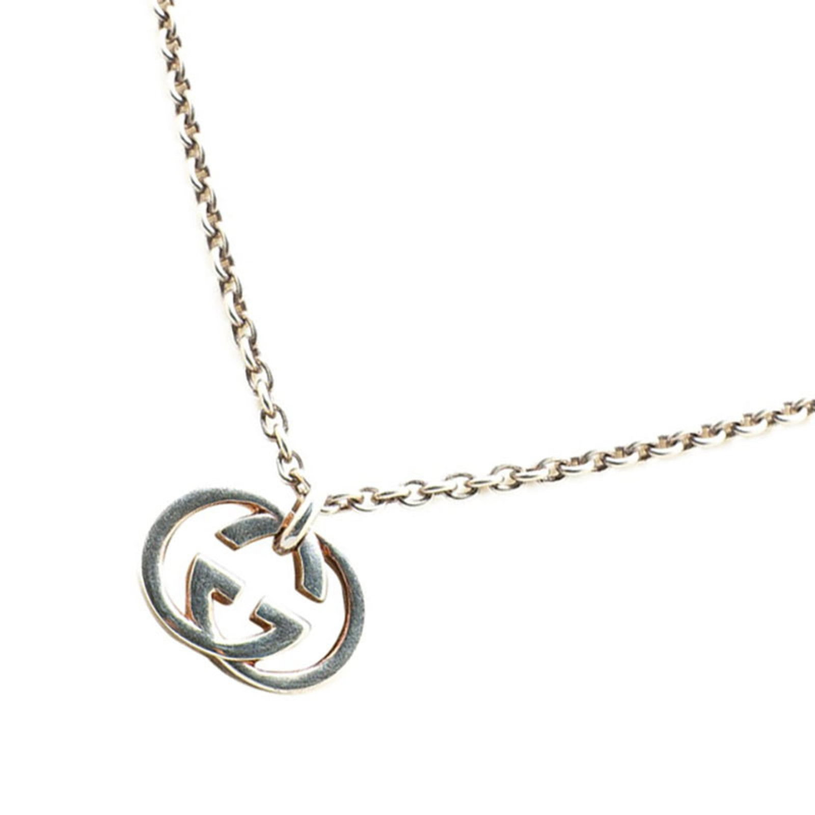 Gucci Interlocking G Chain Pendant Necklace 190484 SV925 Silver Women's GUCCI (1 of 5)