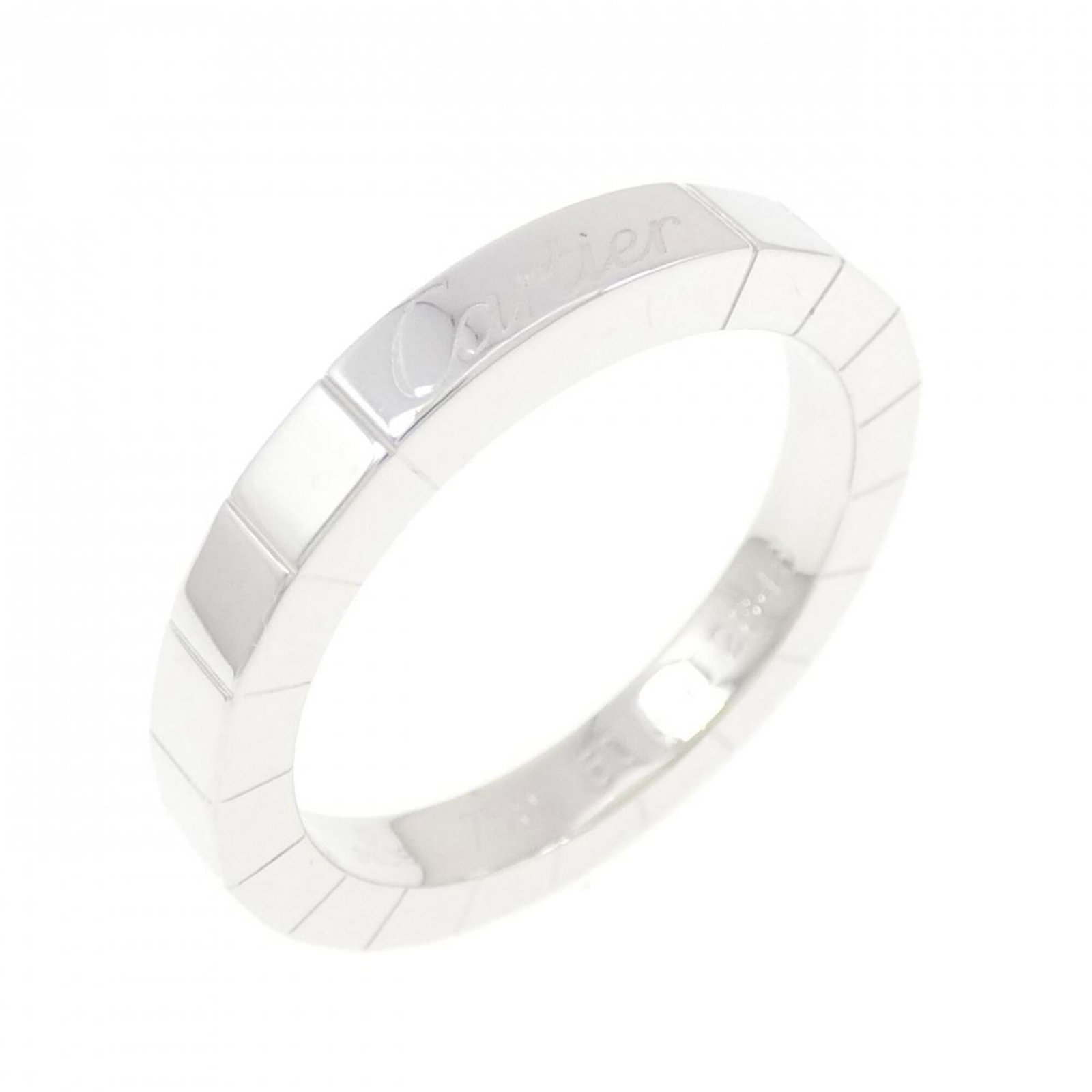Cartier white gold ring band: Cartier white gold ring band A Cartier white gold ring band in excellent condition, this 18K band boasts a sleek and sophisticated design that adds a touch of luxury to any outfit. With some minor