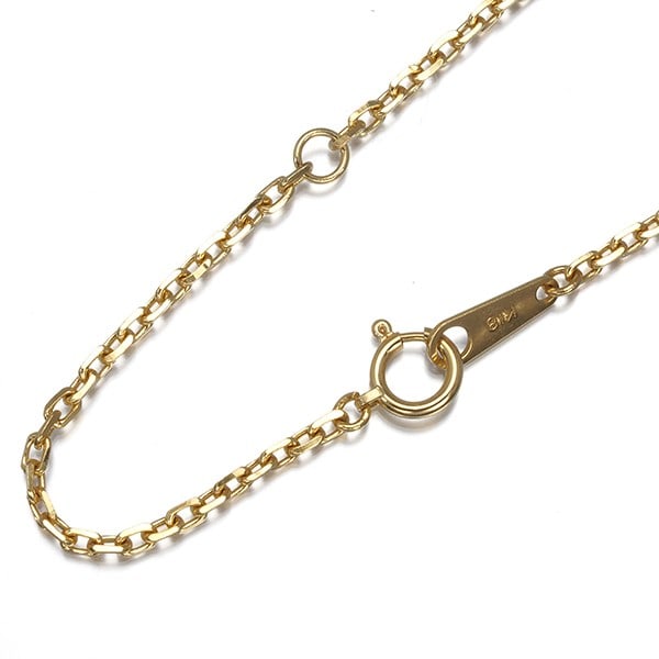 Yellow gold chain necklace 50cm cable 18k 750 (1 of 3)