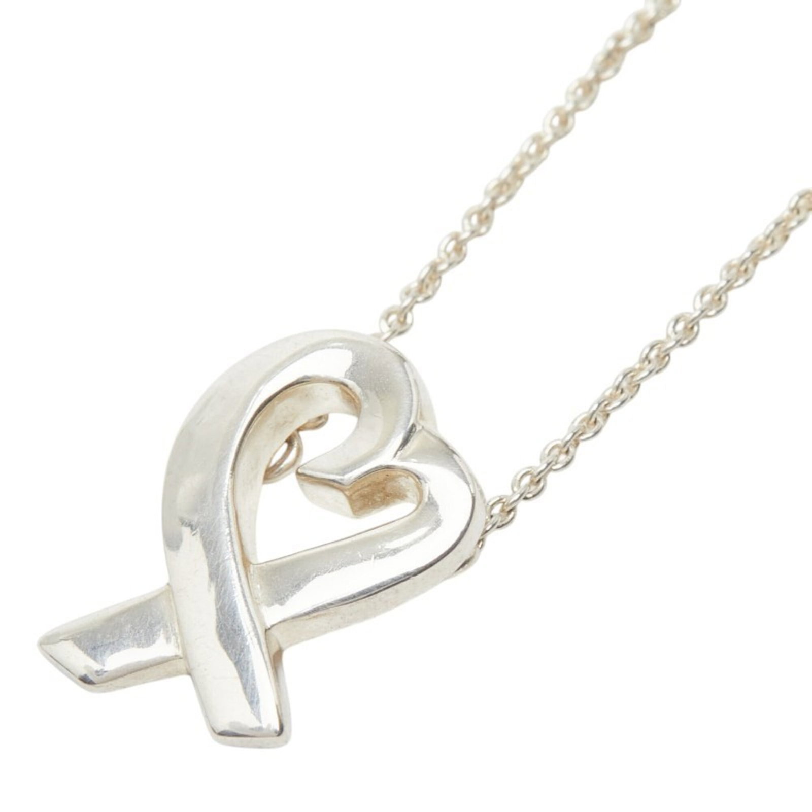 Tiffany & Co. Loving Heart Necklace, SV925 Silver, Women's.: Tiffany & Co. Loving Heart Necklace, SV925 Silver, Women's. A stunning Tiffany & Co. Loving Heart Necklace in sterling silver (925) is up for auction. This elegant piece boasts a classic design with