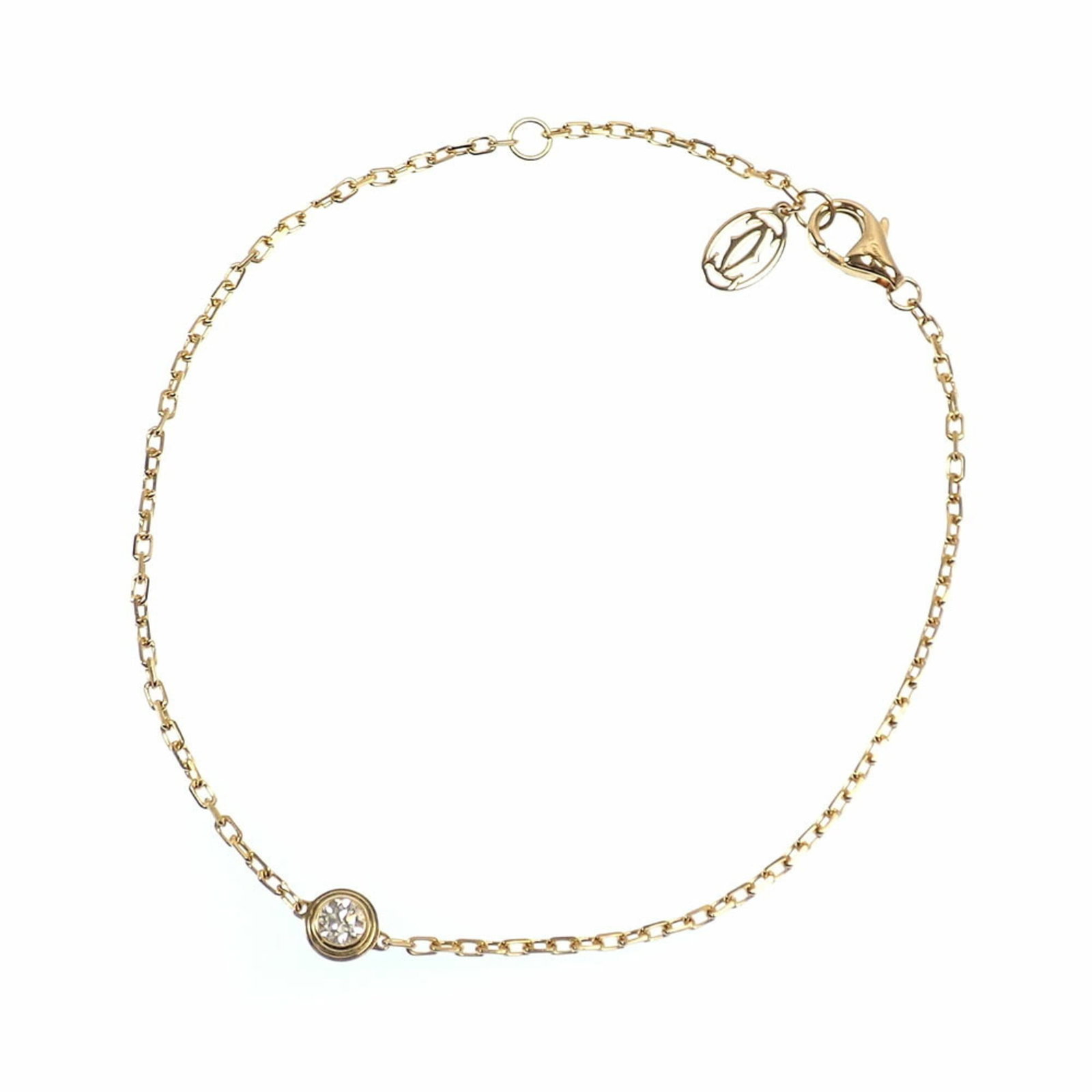 Cartier Charm Bracelet Yellow Gold (18K): Cartier Charm Bracelet Yellow Gold (18K) A delicate and timeless piece from Cartier, this 18K yellow gold charm bracelet boasts a classic design that exudes elegance. With its subtle scratches and