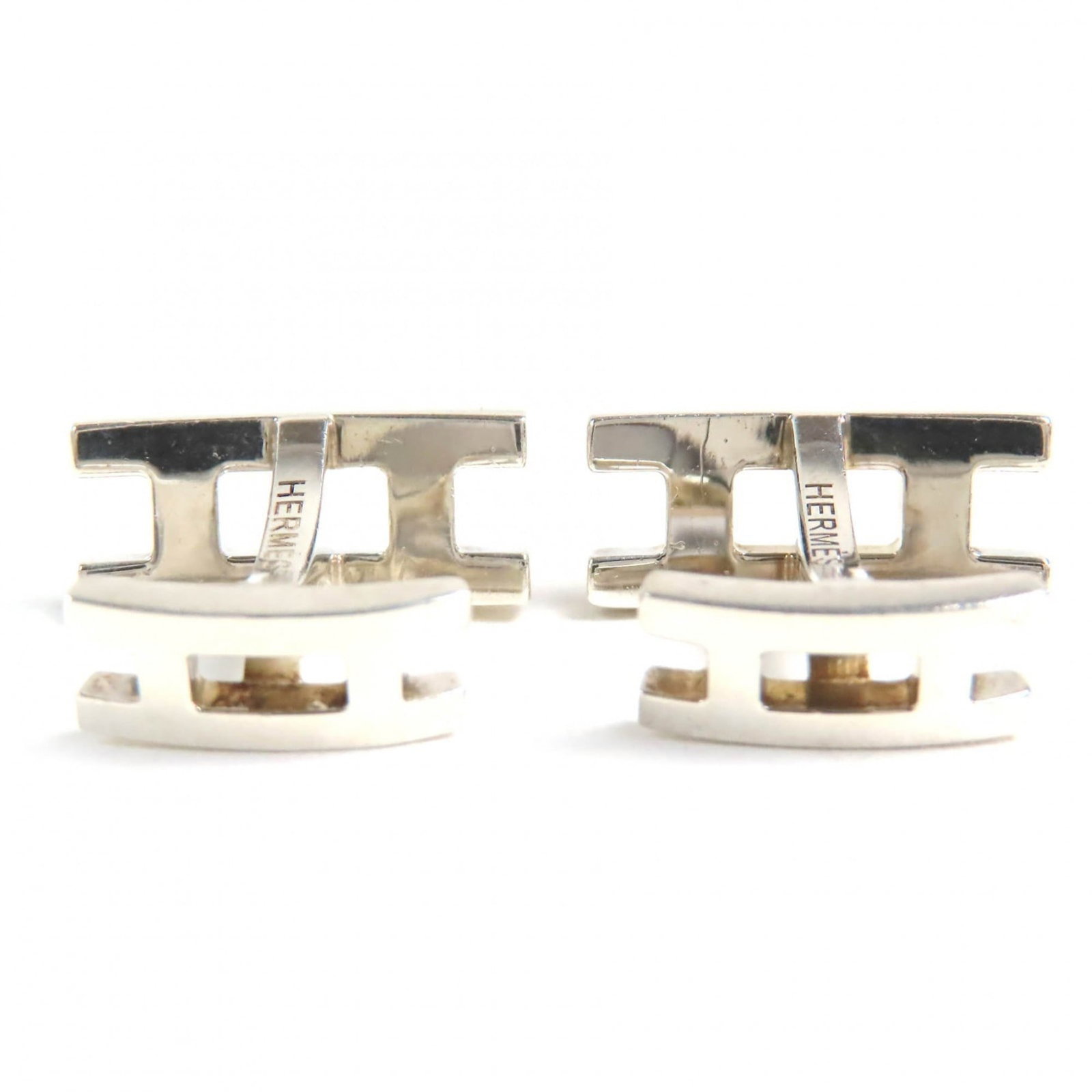 Silver button from Hermes with stud. - 3