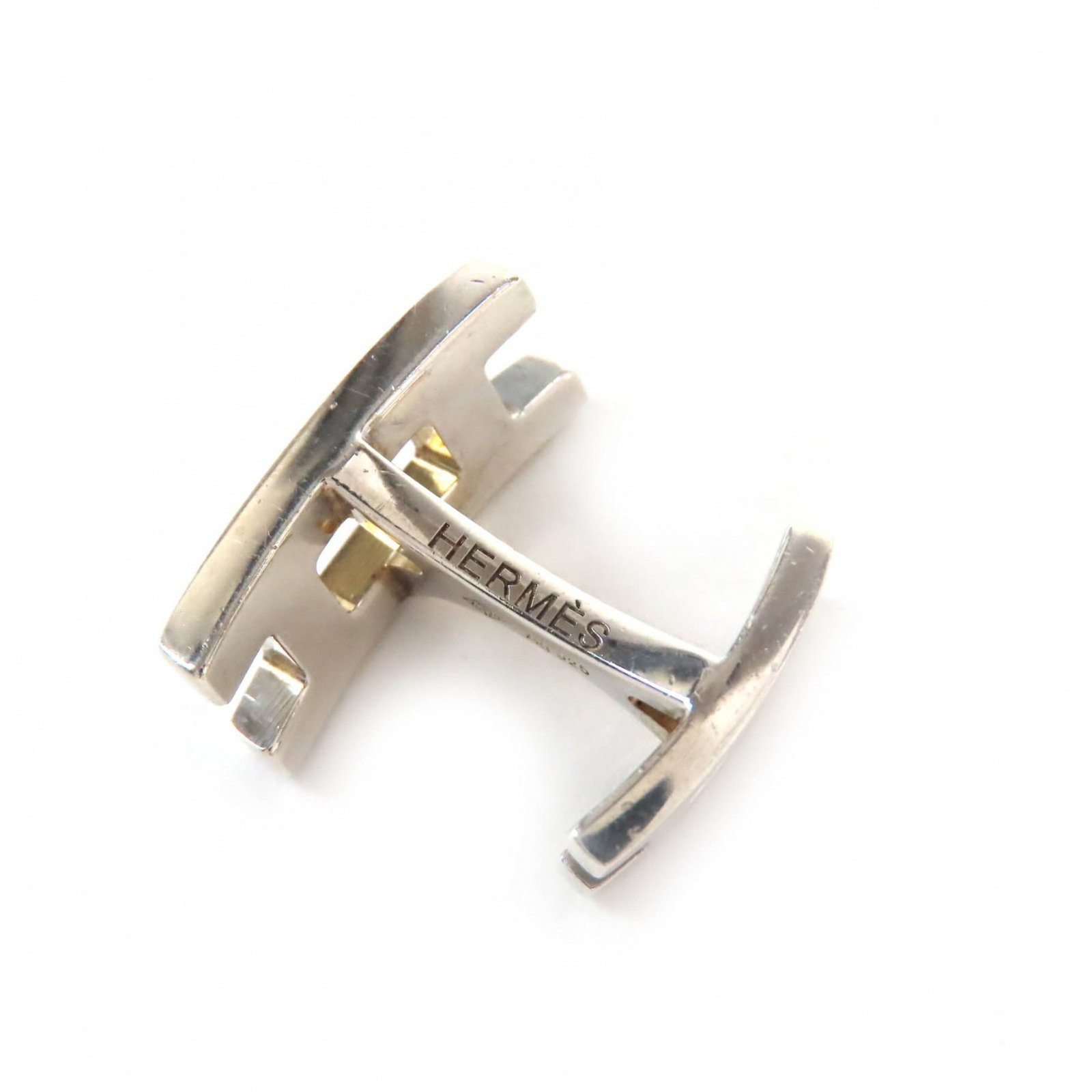 Silver button from Hermes with stud. - 5