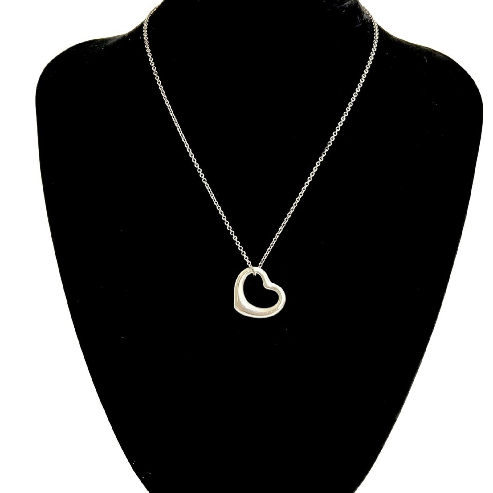 TIFFANY & Co. Tiffany Open Heart Necklace, 925 Sterling Silver, Pendant, 05322 (1 of 5)