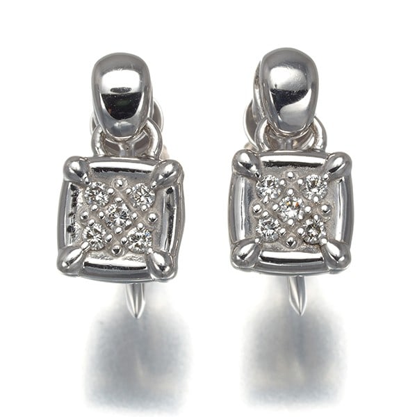 Tasaki Earrings Diamond 0.04Ct/ 0.04Ct 14K 585 White Gold (1 of 5)
