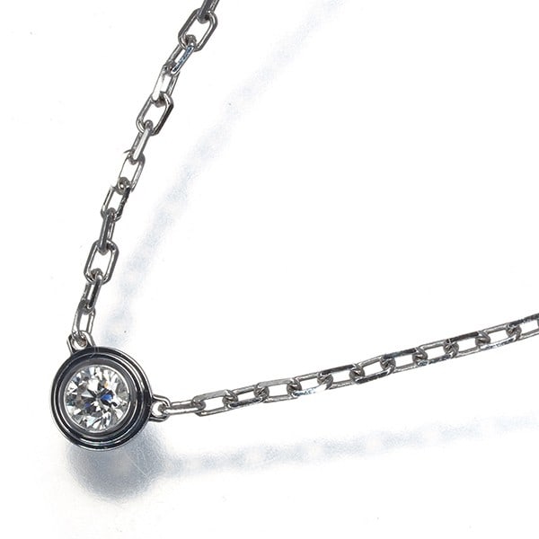 Cartier Necklace Diamond D'Amour Sm 18K 750 White Gold: Cartier Necklace Diamond D'Amour Sm 18K 750 White Gold A stunning Cartier d'Amour necklace, crafted in 18k white gold and adorned with a natural diamond, is up for auction. This elegant pendant