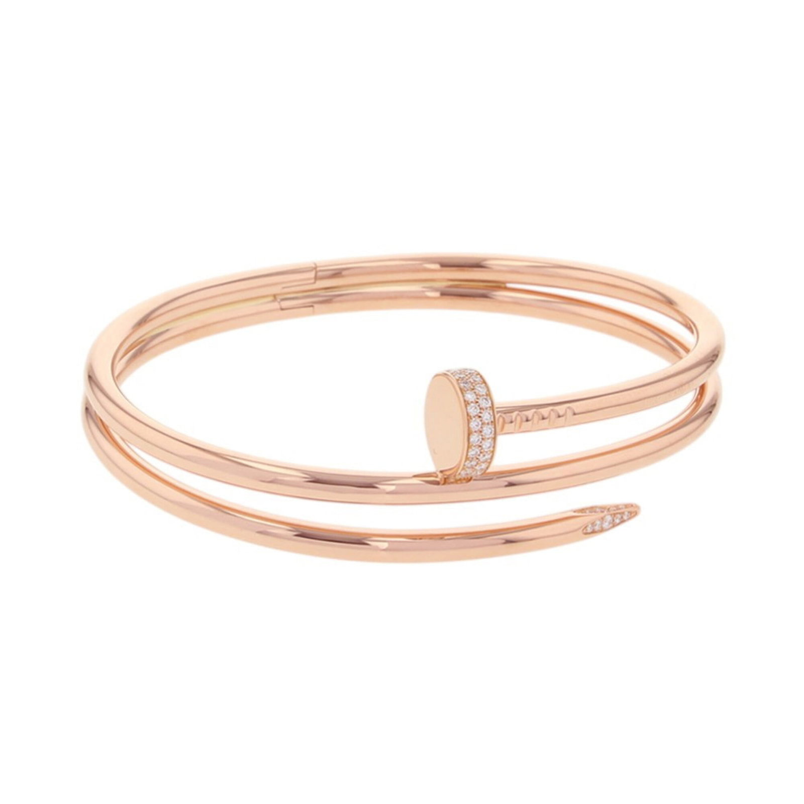 Cartier pink gold charm bracelet: Cartier pink gold charm bracelet A delicate Cartier pink gold charm bracelet in excellent condition, measuring 18.5cm in length, adds a touch of elegance to any outfit with its subtle shine and