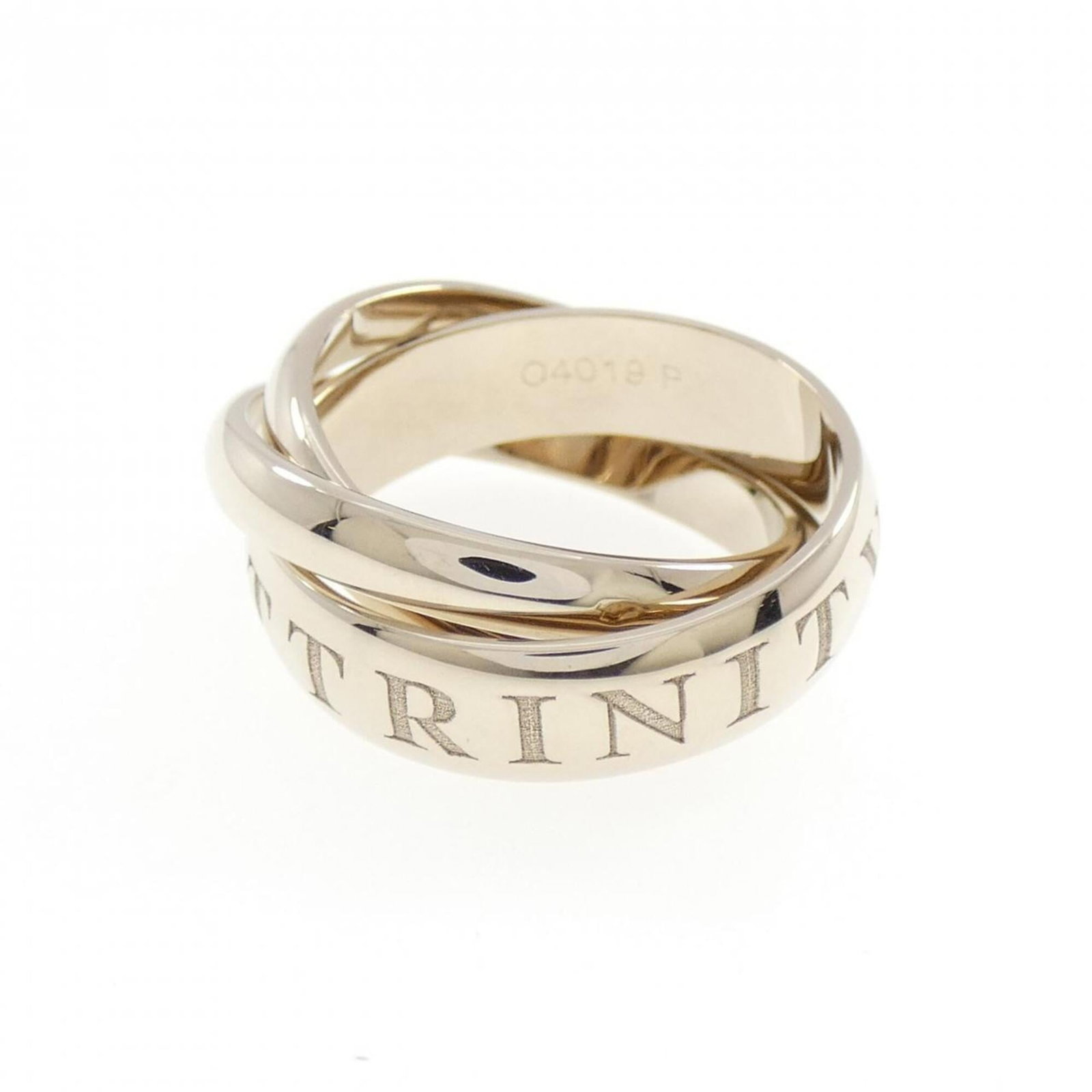 Cartier white gold ring band: Cartier white gold ring band A Cartier white gold ring band in excellent condition, this 18K piece boasts a sleek and sophisticated design. With some minor signs of wear, the band still shines with