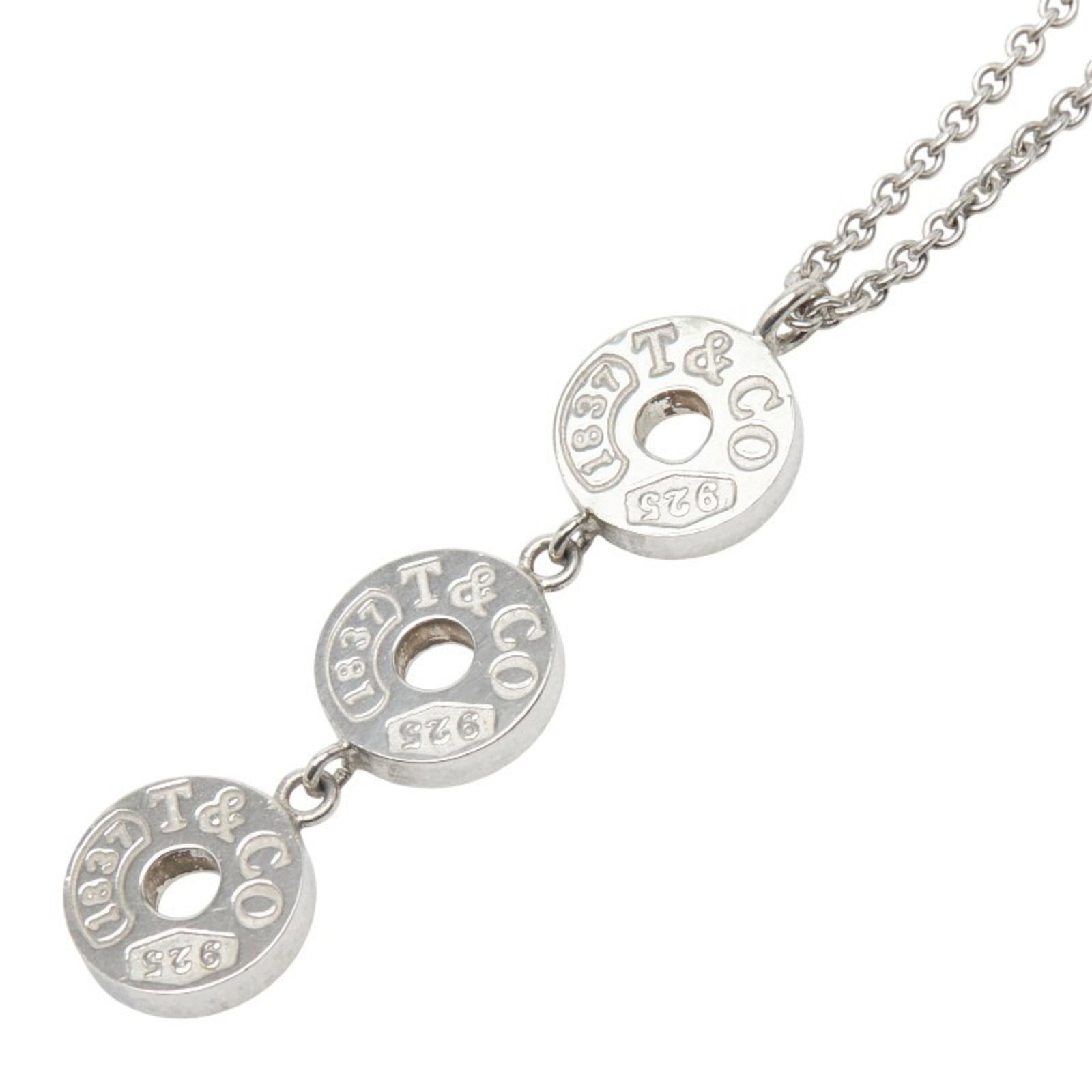 Tiffany & Co. 1837 triple circle necklace in 925 sterling silver for women. (1 of 7)