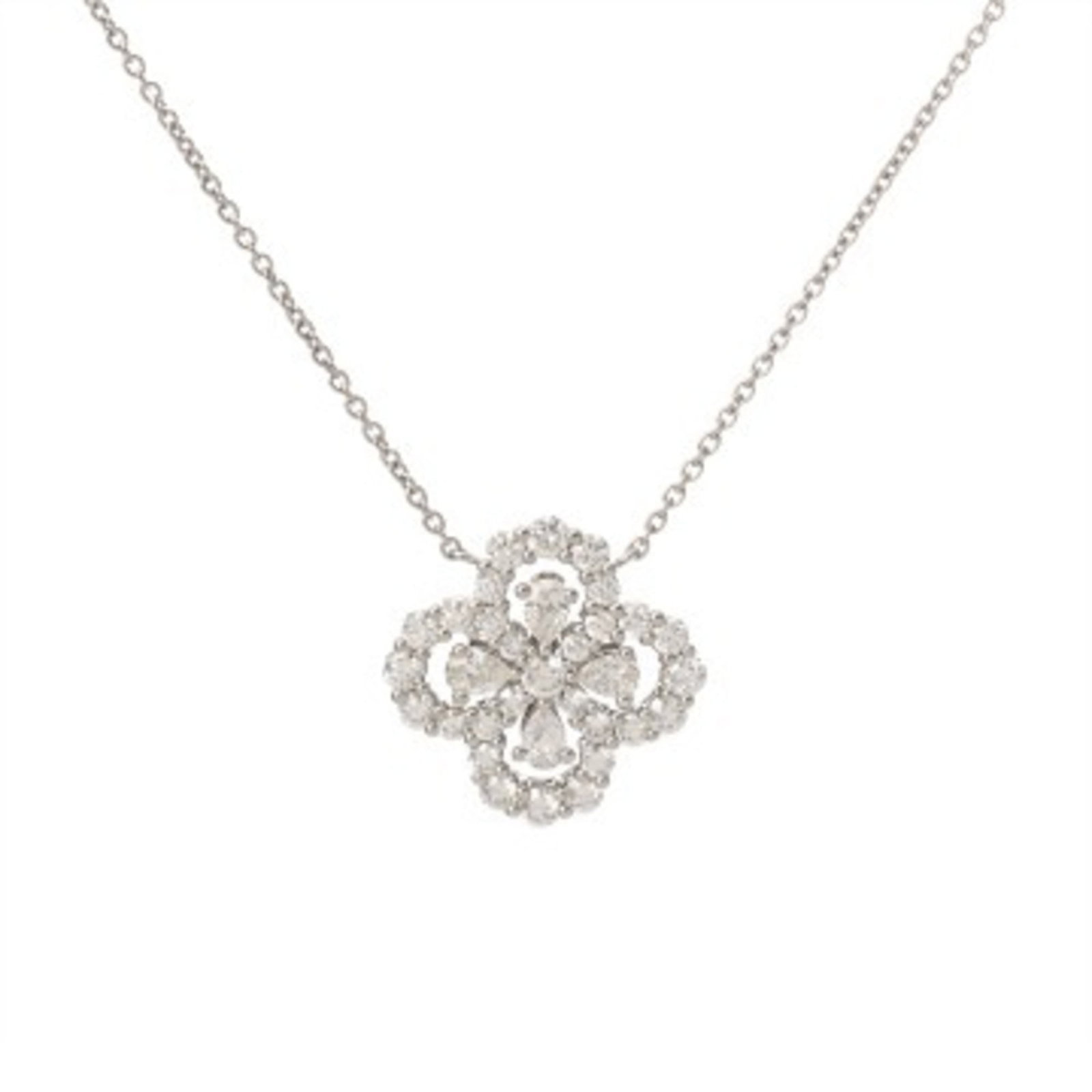 HARRY WINSTON Loopful Motif Pendant Small Women's Pt950 Platinum Necklace A Rank Ginzo: HARRY WINSTON Loopful Motif Pendant Small Women's Pt950 Platinum Necklace A Rank Ginzo Elegant and sophisticated, this Harry Winston platinum necklace showcases a stunning diamond pendant in a