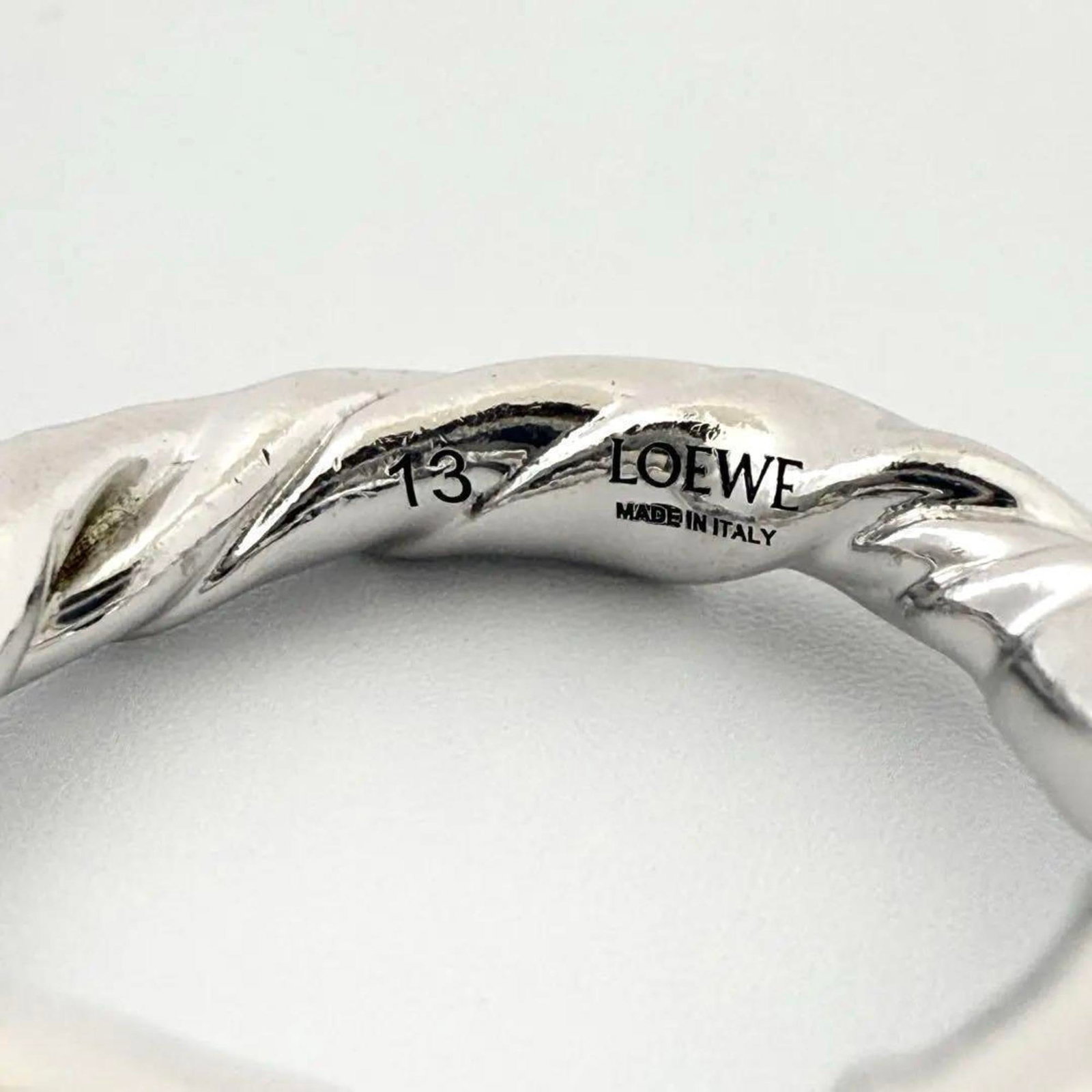 Loewe silver band ring. - 8
