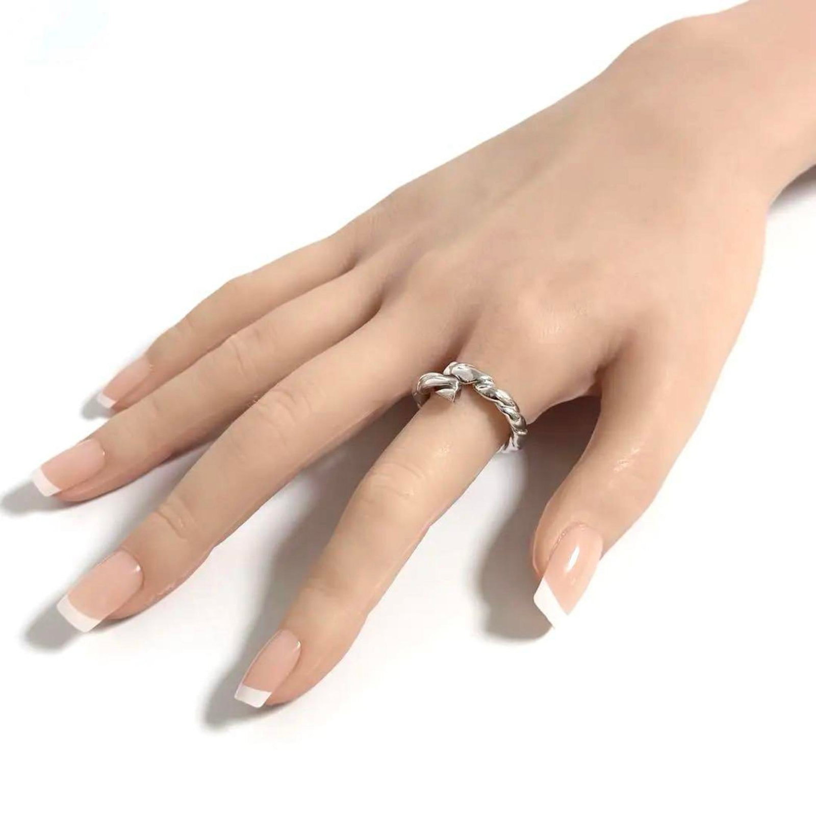 Loewe silver band ring. - 9