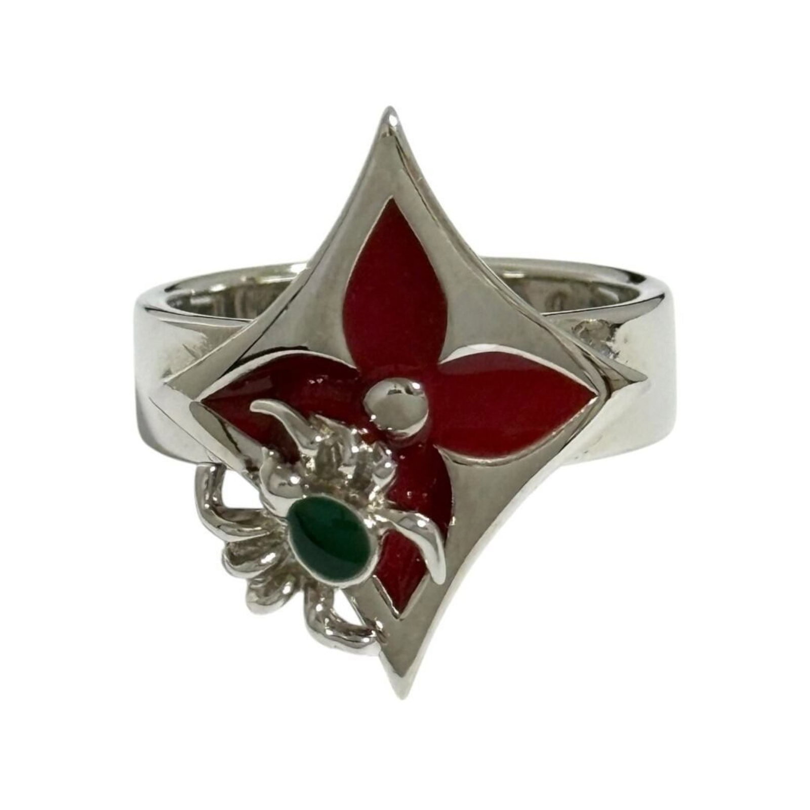 Louis Vuitton metal band ring: Louis Vuitton metal band ring A sleek metal band ring from Louis Vuitton, perfect for adding a touch of luxury to any outfit. This used item is in mint condition and features the iconic brand. Made