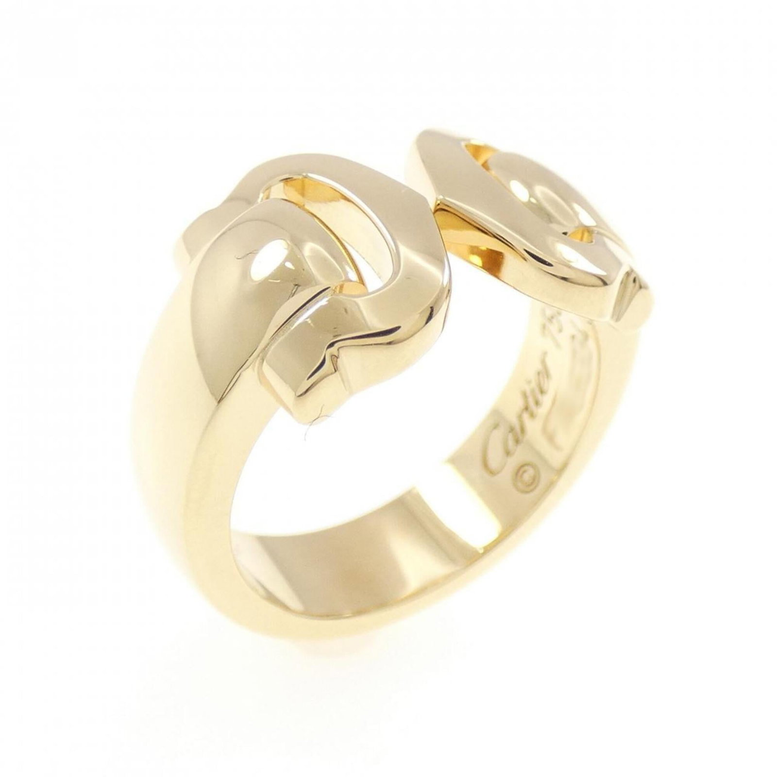 Cartier gold yellow ring band: Cartier gold yellow ring band A 18K yellow gold Cartier band ring in excellent condition, with a few traces of usage visible - minor scratches and dirt that add to its authentic character. This
