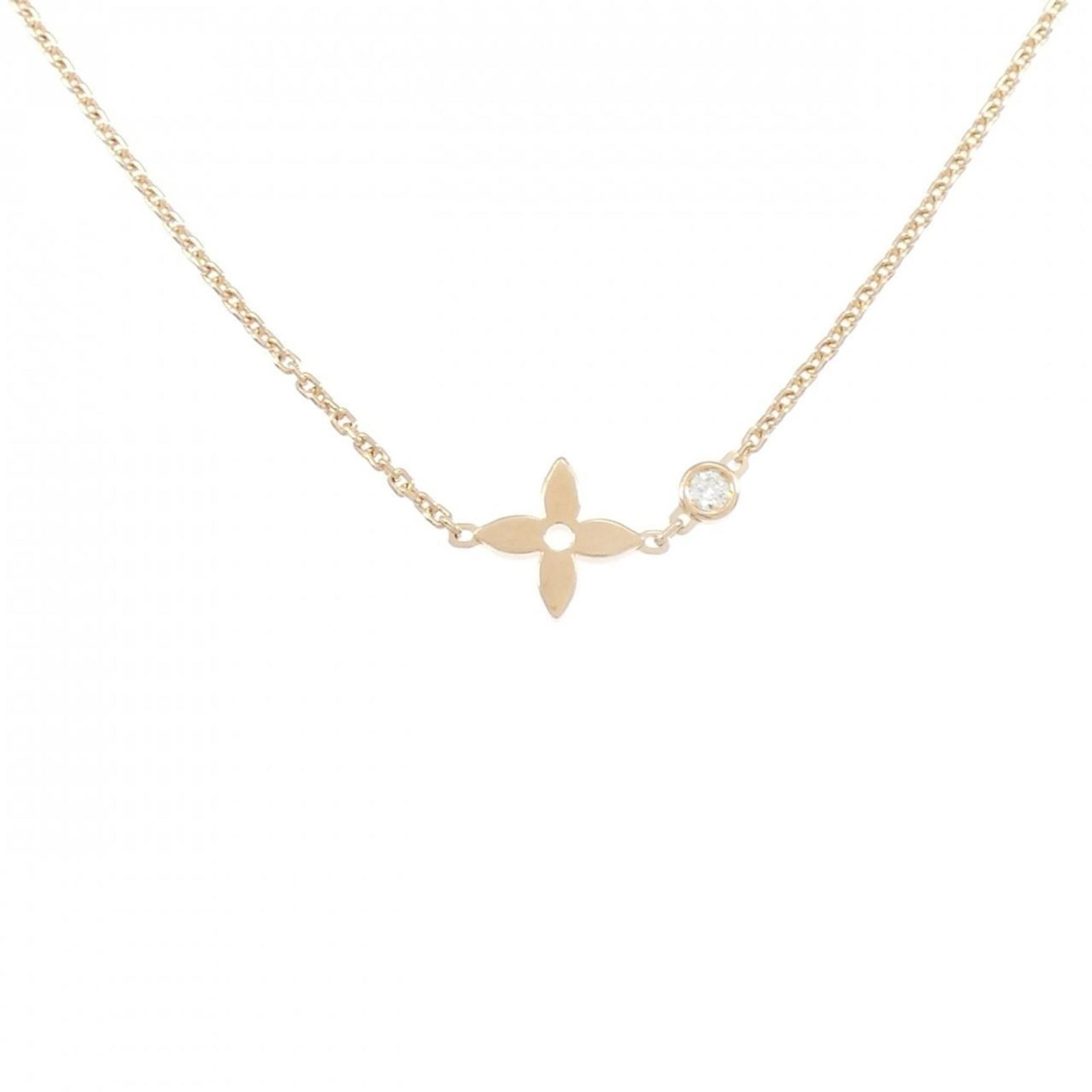 Louis Vuitton Pendant Monogram Idylle Necklace: Louis Vuitton Pendant Monogram Idylle Necklace Elevate your style with this stunning Louis Vuitton Pendant Monogram Idylle Necklace, crafted from 18K pink gold and adorned with a beautiful diamond