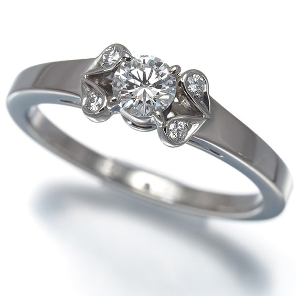 Cartier Ring Diamond 0.24Ct E Vs1 Vg Ballerine Solitaire Eu51 Pt 950 (1 of 7)