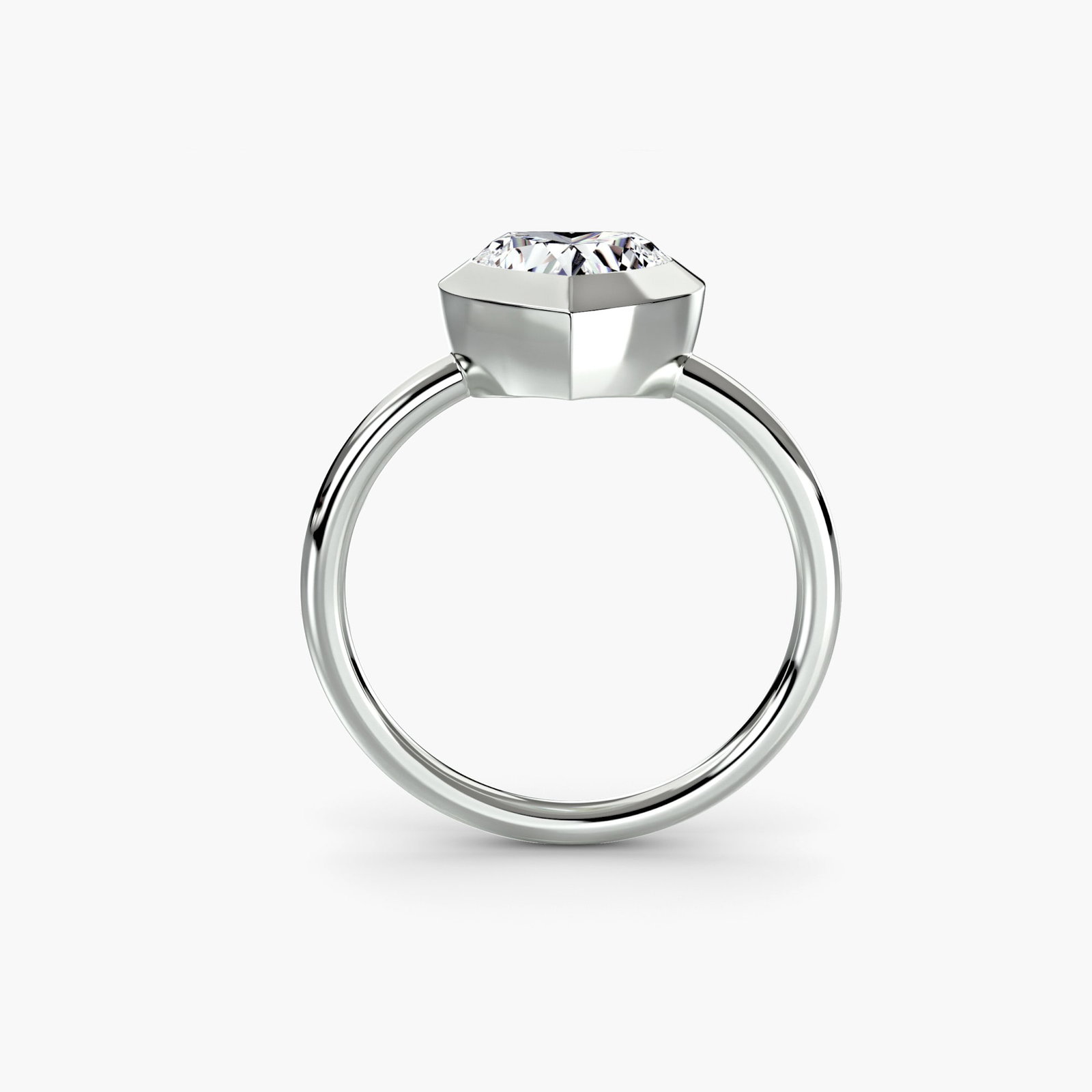 Solitaire Heart 950 Platinum Ring Setting