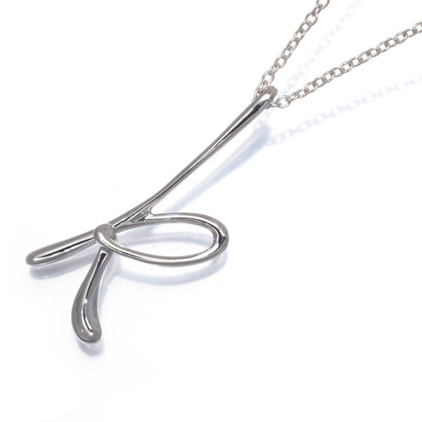 Tiffany & Co. sterling silver necklace with letter initial K (1 of 4)