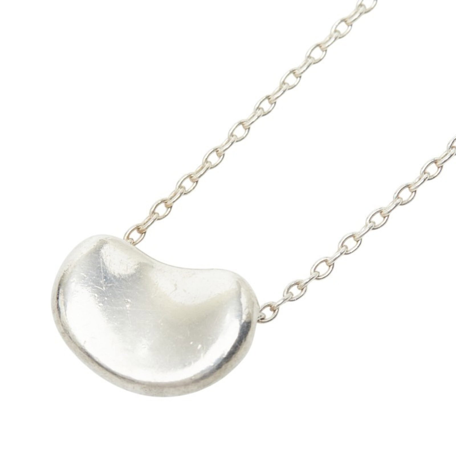 Tiffany & Co. Bean Necklace, SV925 Silver, Women's.: Tiffany & Co. Bean Necklace, SV925 Silver, Women's. A vintage Tiffany & Co. bean necklace in sterling silver (925) adds a touch of elegance to any outfit. This classic design features a 7.7mm x